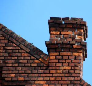 leaning or tilting chimney